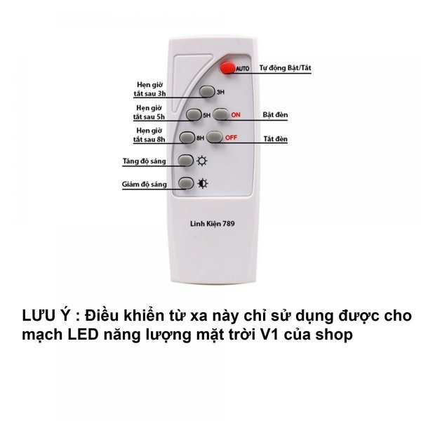 Mạch LED năng lượng mặt trời 200W V2 gồm mạch và remote